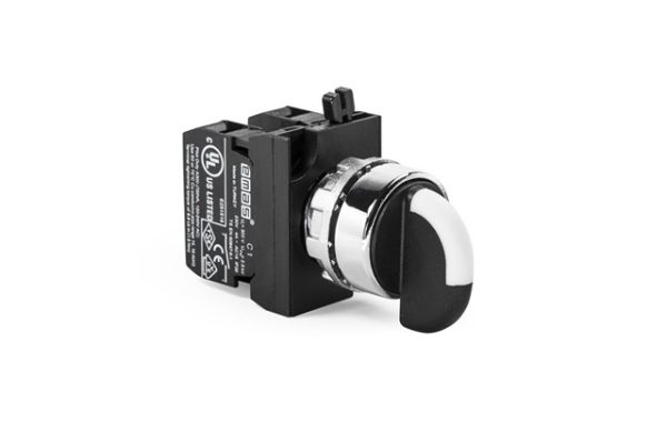 EMAS CM101S32 | وحدة تحكم 22 مم بمحدد 60° بنابض مزدوج من سلسلة CM المعدنية 2NO (II-0-I)